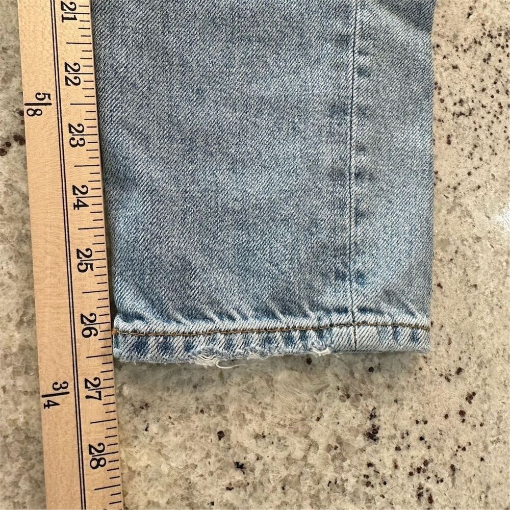 Sandro Paris Monaco Pearl Star Embellished Patch Jeans Womens 25" Blue Light - Picture 10 of 11